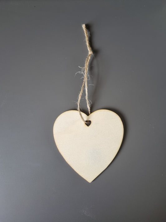 Wooden Hanging Heart *Craft Blank*
