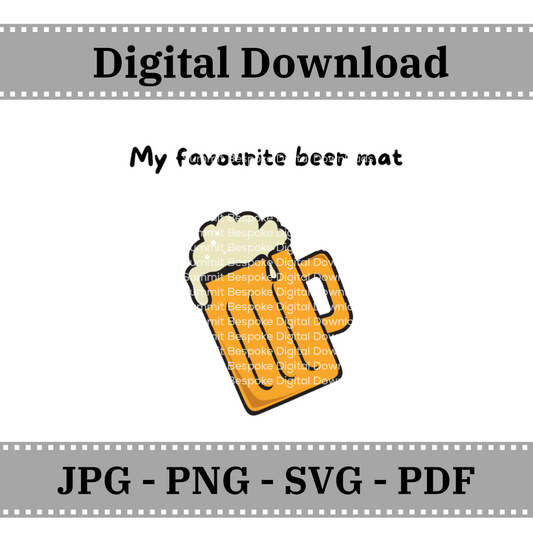 My favourite beer mat Coaster - Digital Download