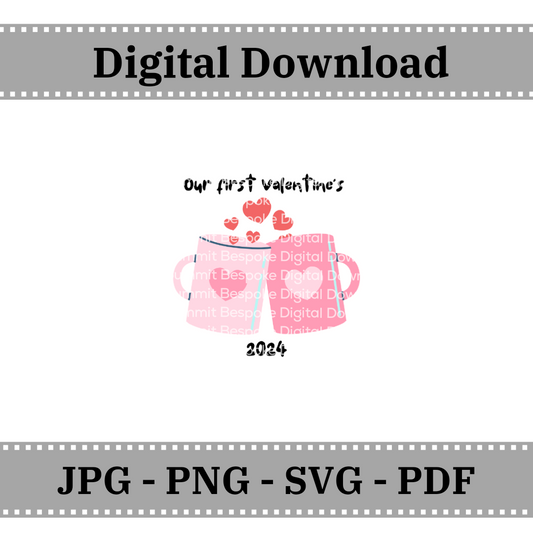 Our First Valentines 2024 Coaster - Digital Download