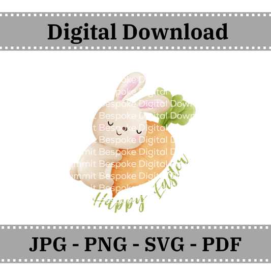 Happy Easter Carrot - Digital Download