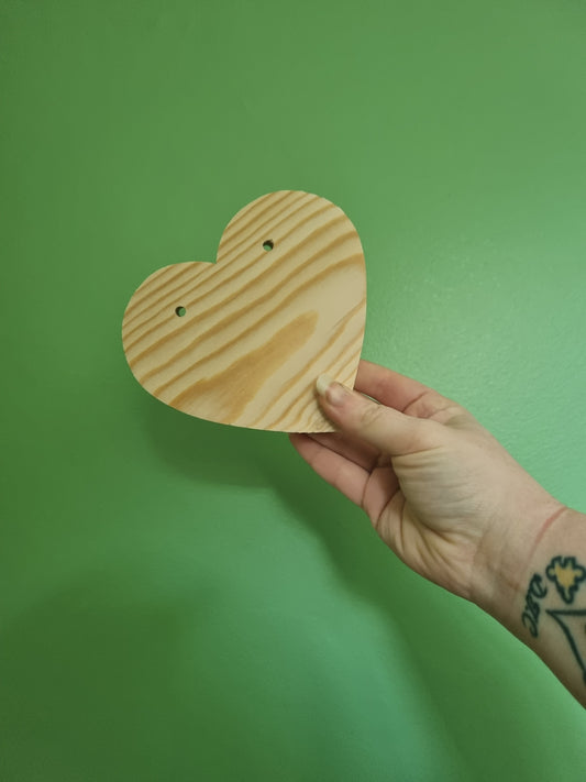 Heart with 2 holes *Craft Blank*
