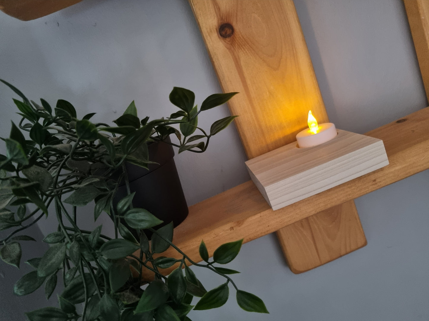 Square Tulipwood Tealight Holder *Craft Blank*