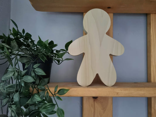 Freestanding Tulipwood Gingerbread Person *Craft Blank*