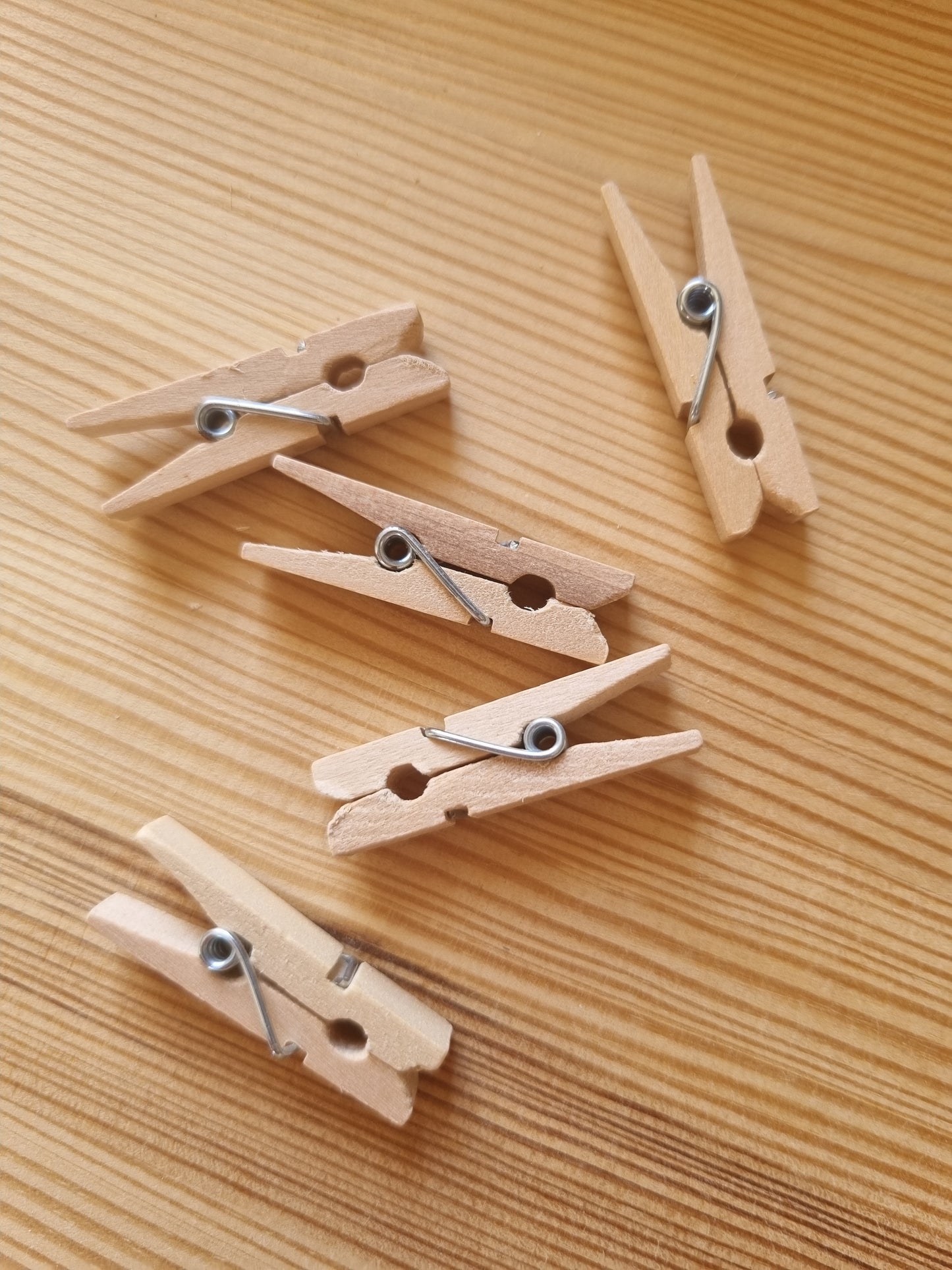 Mini Wooden Pegs x5
